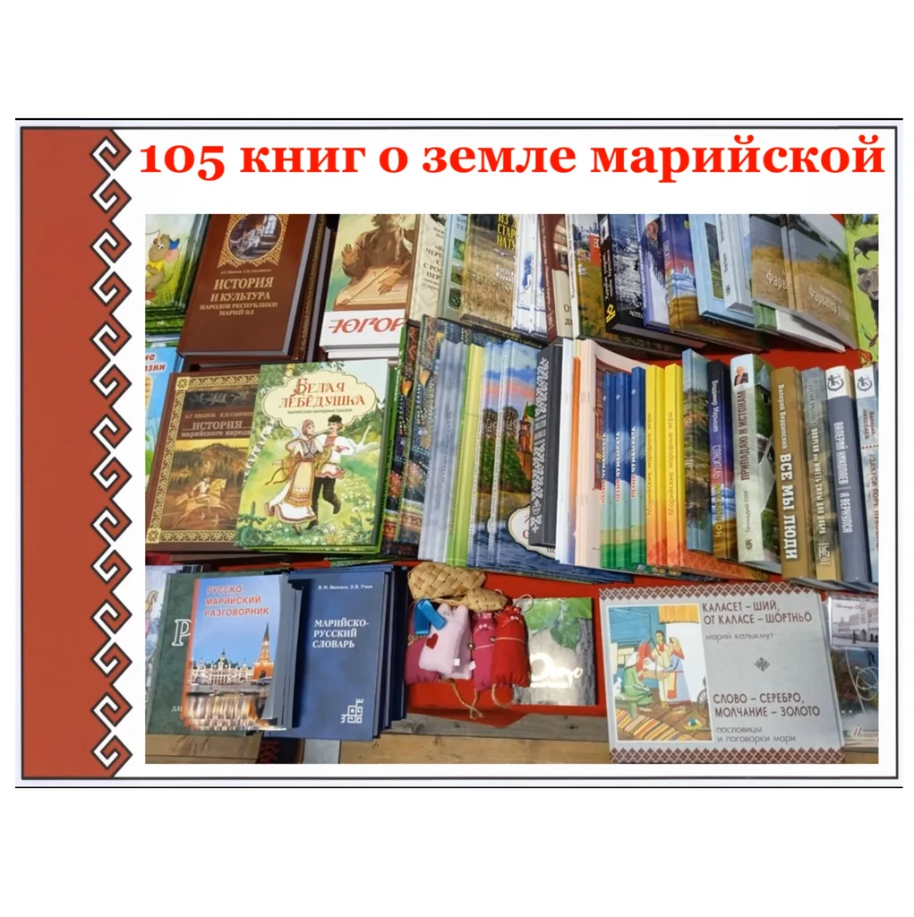 Виртуальная выставка "105 книг о Республике Марий Эл"  в рамках марафона "Родной земли душа и память"